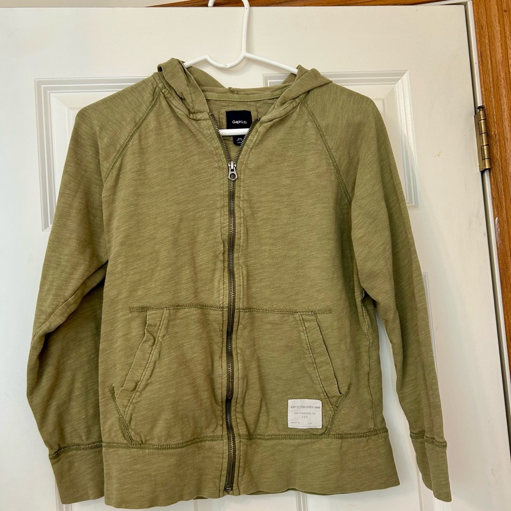GAP Olive Green Kids Hoodie Jacket